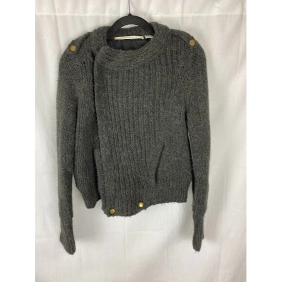 Twelfth Street Sweaters - Twelfth Street By Cynthia Vincent Gray  Alpaca Blend Sweater Jacket style# S9517